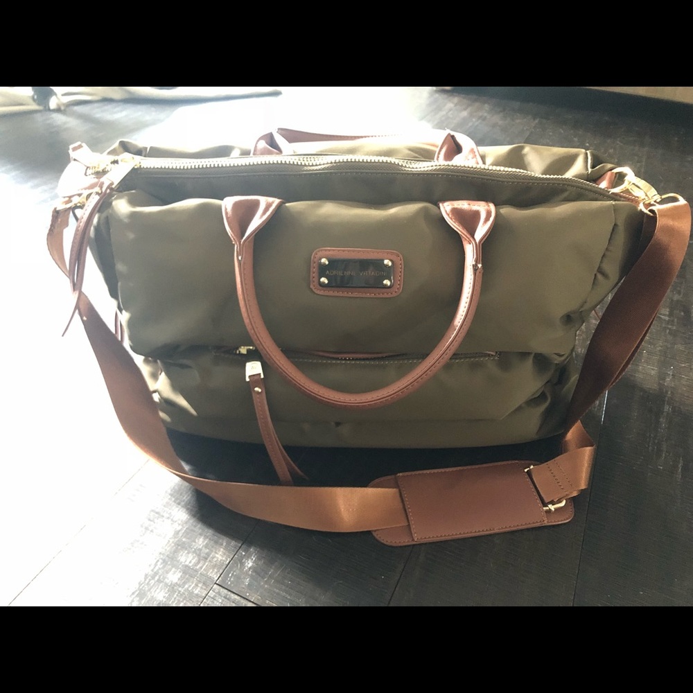 Adrienne Vittadini Horizontal Quilted Travel Bag